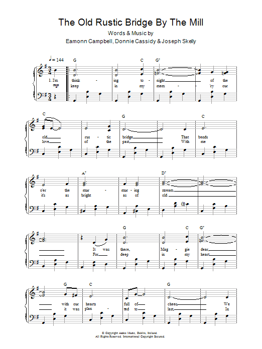 Eamonn Campbell The Old Rustic Bridge By The Mill sheet music preview music notes and score for Piano, Vocal & Guitar (Right-Hand Melody) including 4 page(s)
