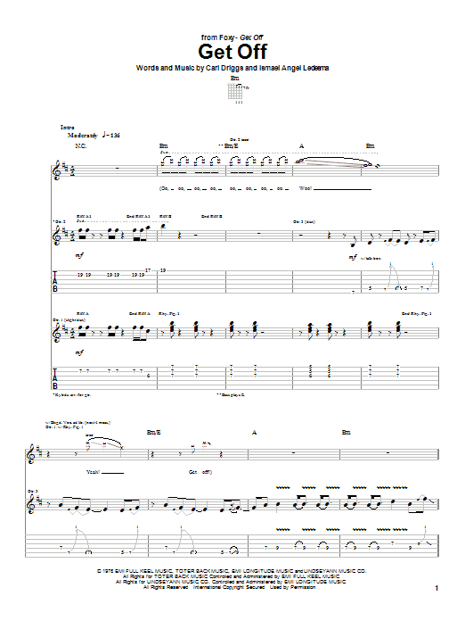 Learn to play Foxy Get Off sheet music for Guitar Tab in minutes. Foxy Get Off sheet music preview music notes and score for Guitar Tab including 5 page(s)