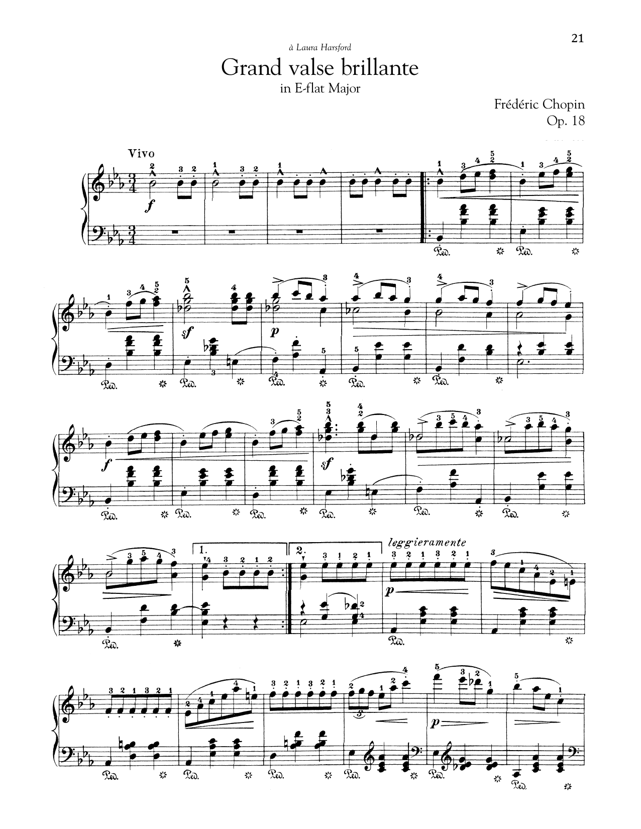 Learn to play Frederic Chopin Grand valse brillante in E-flat Major, Op. 18 sheet music for Piano Solo in minutes. Frederic Chopin Grand valse brillante in E-flat Major, Op. 18 sheet music preview music notes and score for Piano Solo including 9 page(s)