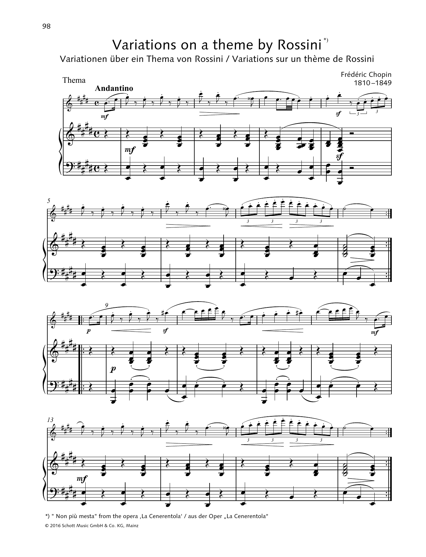Learn to play Frédéric Chopin Variations on a theme by Rossini sheet music for Woodwind Solo in minutes. Frédéric Chopin Variations on a theme by Rossini sheet music preview music notes and score for Woodwind Solo including 8 page(s)