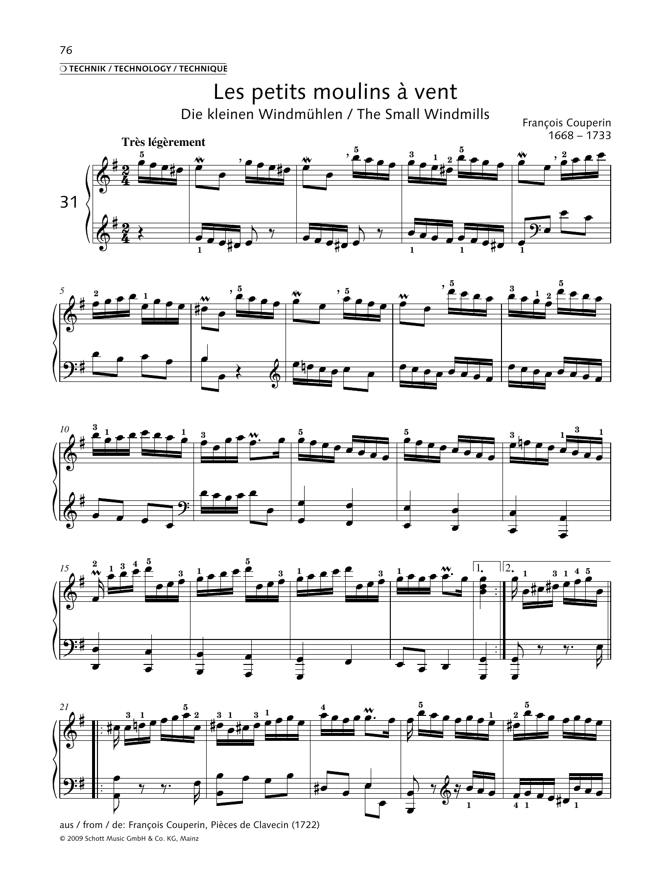 Learn to play François Couperin The Small Windmills sheet music for Piano Solo in minutes. François Couperin The Small Windmills sheet music preview music notes and score for Piano Solo including 2 page(s)