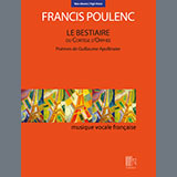 Download or print Francis Poulenc Le Bestiaire ou le Cortège d'Orphée (High Voice) Sheet Music Printable PDF 8-page score for Classical / arranged Piano & Vocal SKU: 1414163