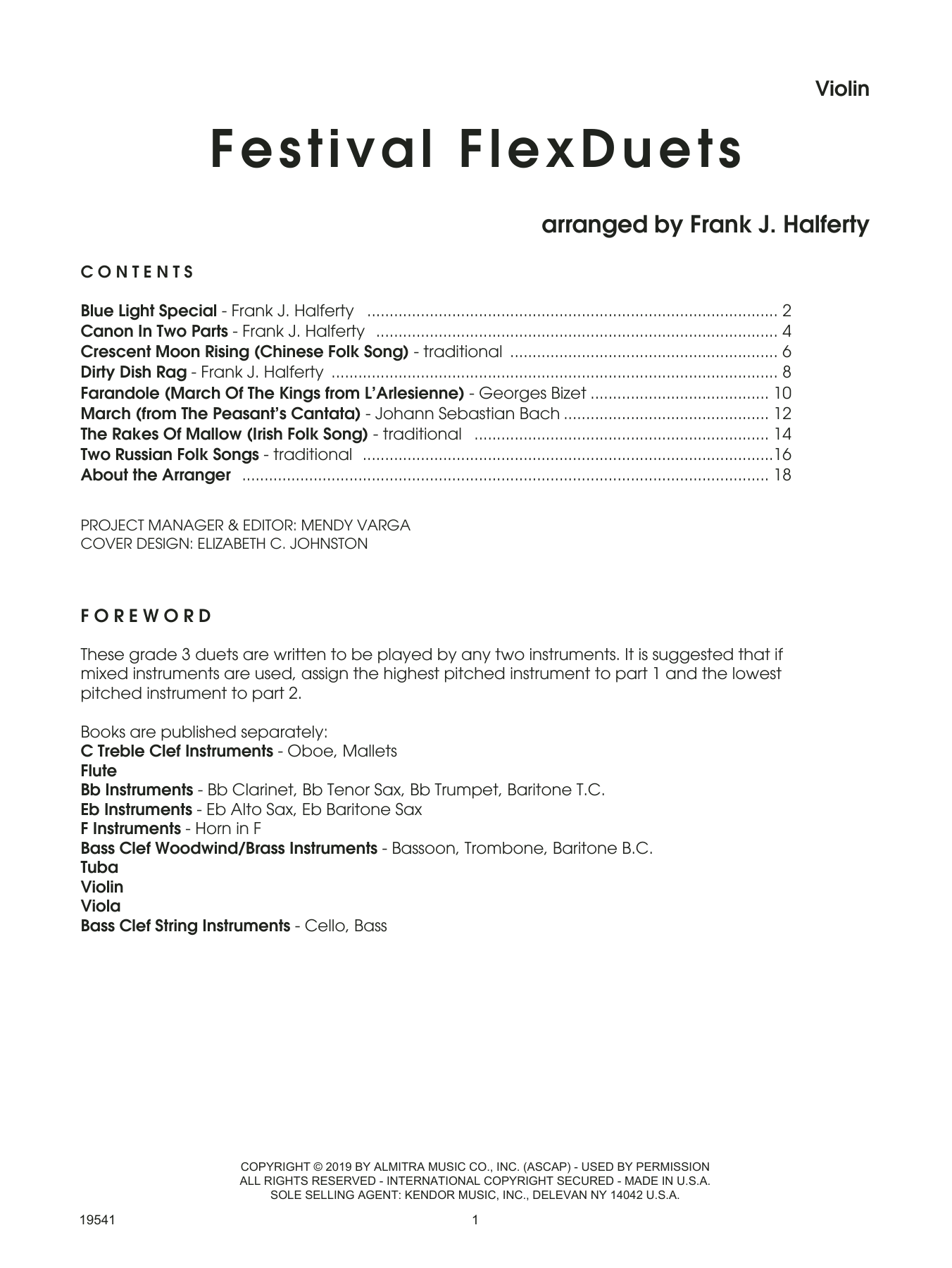 Learn to play Frank J. Halferty Festival FlexDuets - Violin sheet music for String Ensemble in minutes. Frank J. Halferty Festival FlexDuets - Violin sheet music preview music notes and score for String Ensemble including 18 page(s)
