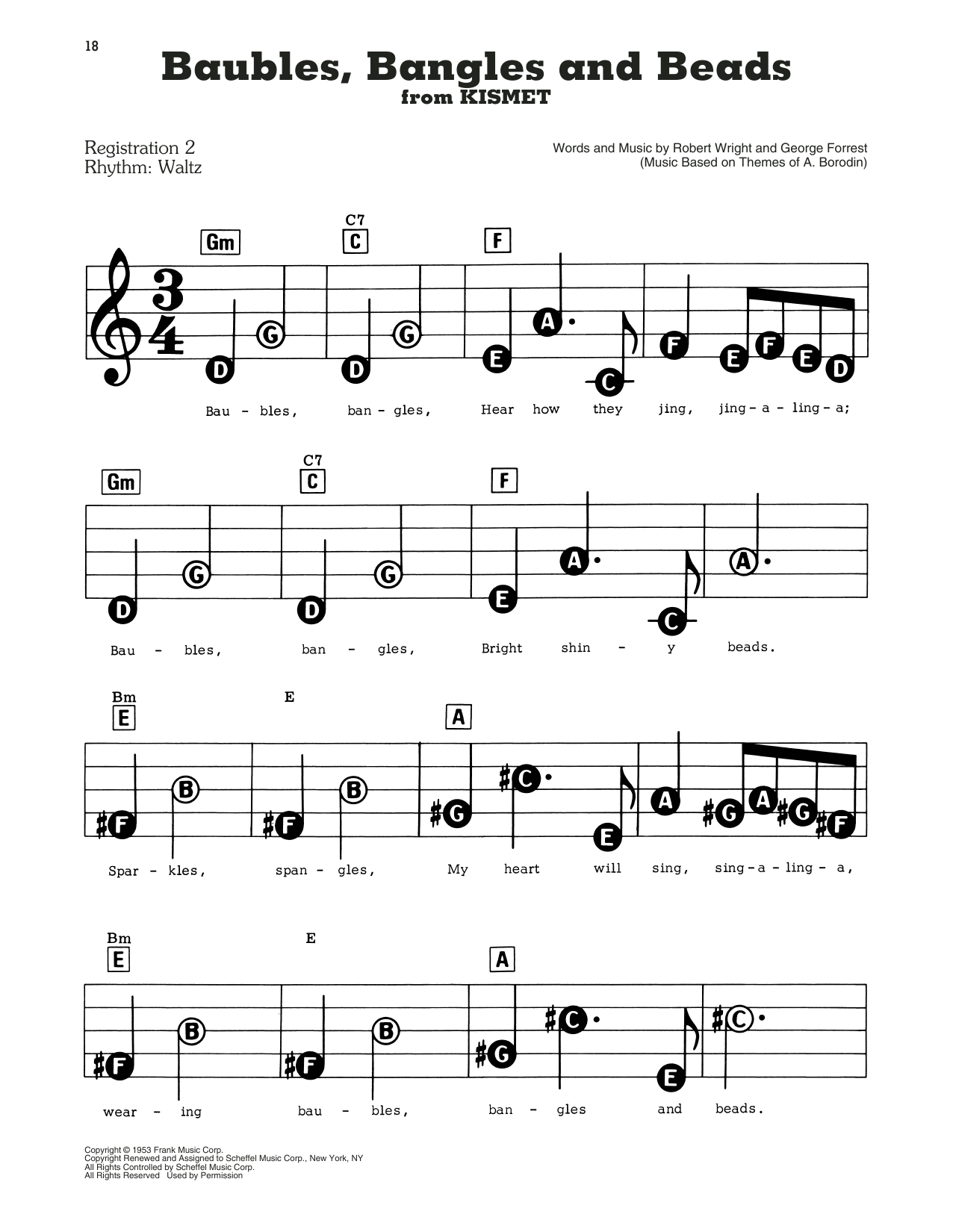 Learn to play Frank Sinatra Baubles, Bangles And Beads sheet music for E-Z Play Today in minutes. Frank Sinatra Baubles, Bangles And Beads sheet music preview music notes and score for E-Z Play Today including 2 page(s)