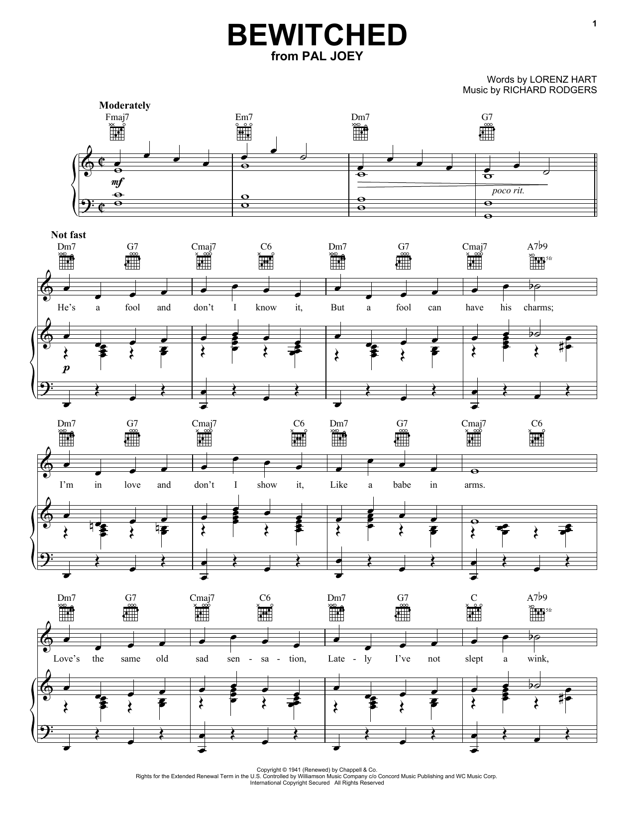 Learn to play Frank Sinatra Bewitched sheet music for Piano, Vocal & Guitar (Right-Hand Melody) in minutes. Frank Sinatra Bewitched sheet music notes and chords