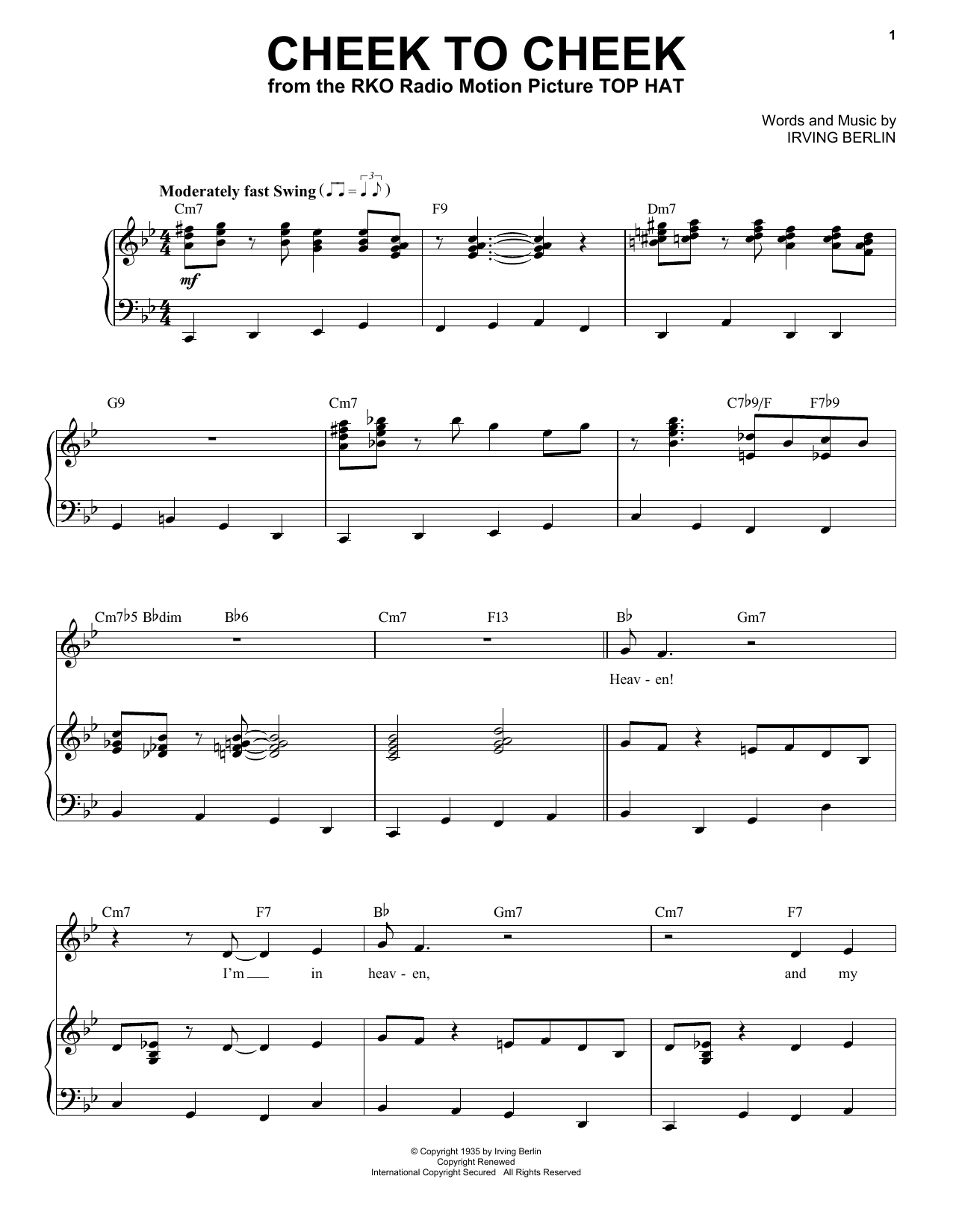 Learn to play Frank Sinatra Cheek To Cheek sheet music for E-Z Play Today in minutes. Frank Sinatra Cheek To Cheek sheet music preview music notes and score for E-Z Play Today including 2 page(s)
