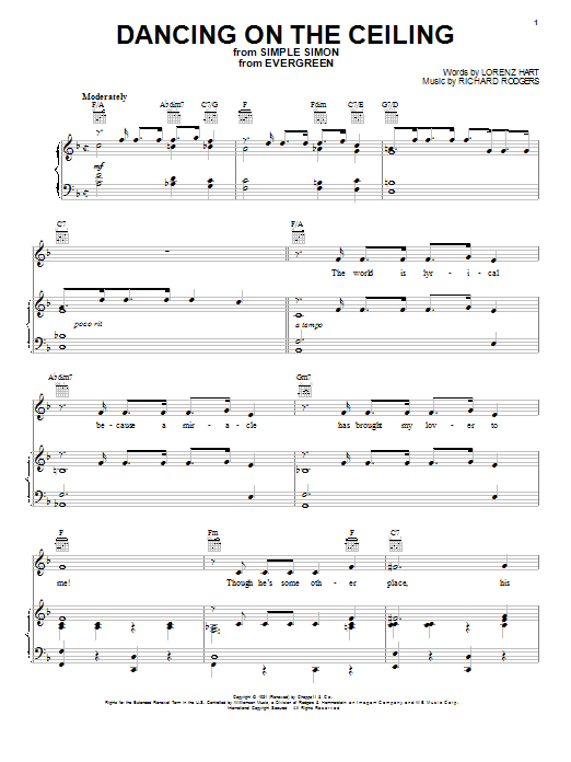 Learn to play Frank Sinatra Dancing On The Ceiling sheet music for Piano, Vocal & Guitar (Right-Hand Melody) in minutes. Frank Sinatra Dancing On The Ceiling sheet music notes and chords