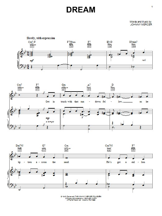 Learn to play Frank Sinatra Dream sheet music for E-Z Play Today in minutes. Frank Sinatra Dream sheet music preview music notes and score for E-Z Play Today including 2 page(s)