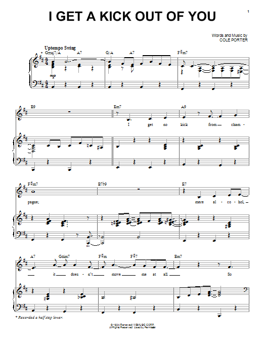 Learn to play Frank Sinatra I Get A Kick Out Of You sheet music for E-Z Play Today in minutes. Frank Sinatra I Get A Kick Out Of You sheet music preview music notes and score for E-Z Play Today including 2 page(s)