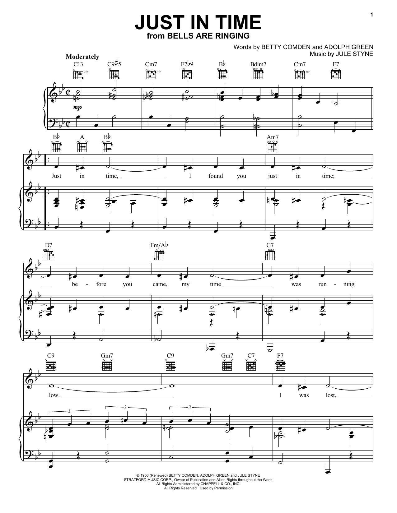 Learn to play Frank Sinatra Just In Time sheet music for Easy Piano in minutes. Frank Sinatra Just In Time sheet music preview music notes and score for Easy Piano including 2 page(s)
