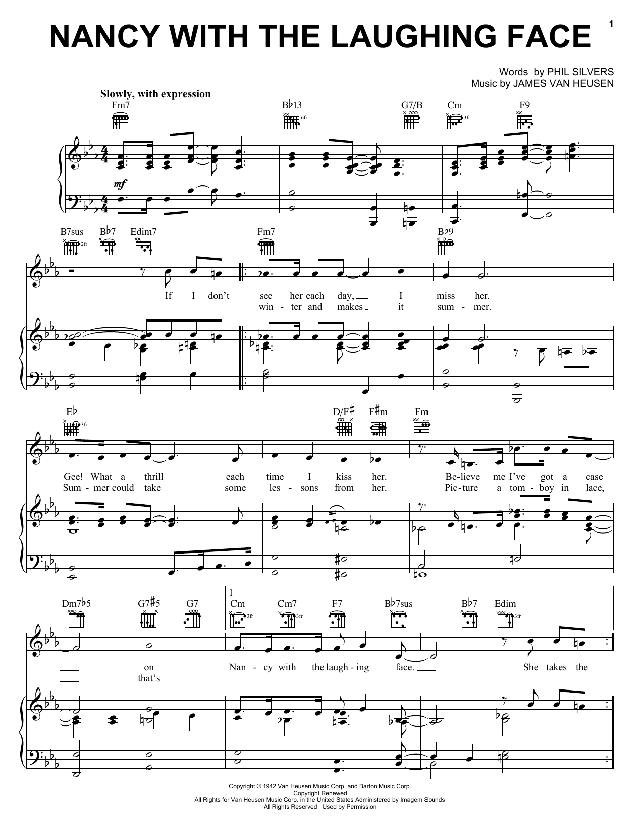 Learn to play Frank Sinatra Nancy - With The Laughing Face sheet music for Piano & Vocal in minutes. Frank Sinatra Nancy - With The Laughing Face sheet music preview music notes and score for Piano & Vocal including 4 page(s)