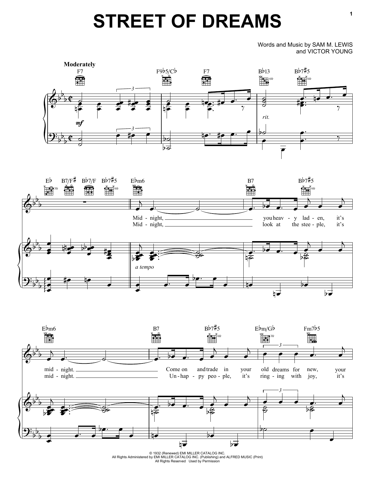 Learn to play Frank Sinatra Street Of Dreams sheet music for Piano, Vocal & Guitar (Right-Hand Melody) in minutes. Frank Sinatra Street Of Dreams sheet music preview music notes and score for Piano, Vocal & Guitar (Right-Hand Melody) including 4 page(s)
