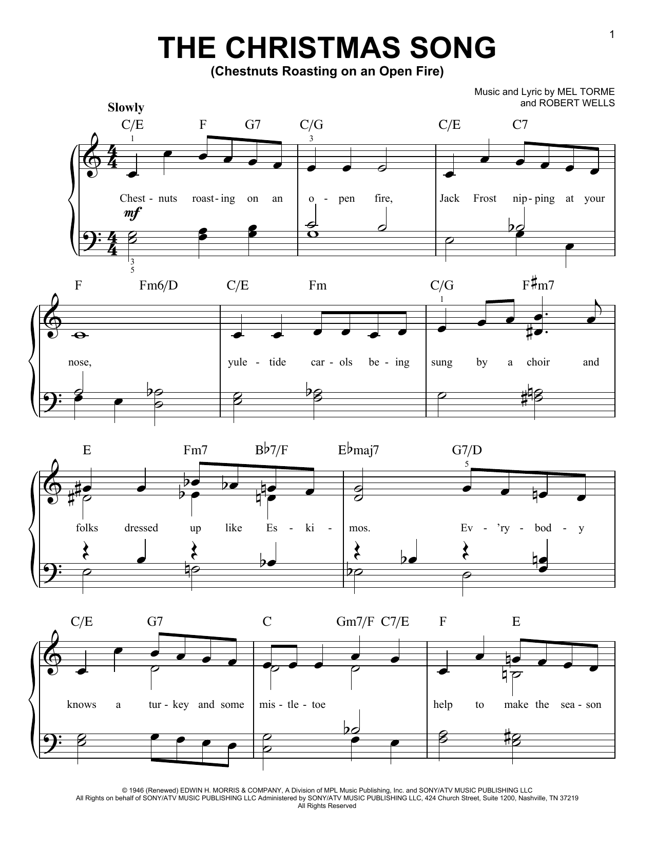 Learn to play Frank Sinatra The Christmas Song (Chestnuts Roasting On An Open Fire) sheet music for Easy Piano in minutes. Frank Sinatra The Christmas Song (Chestnuts Roasting On An Open Fire) sheet music notes and chords