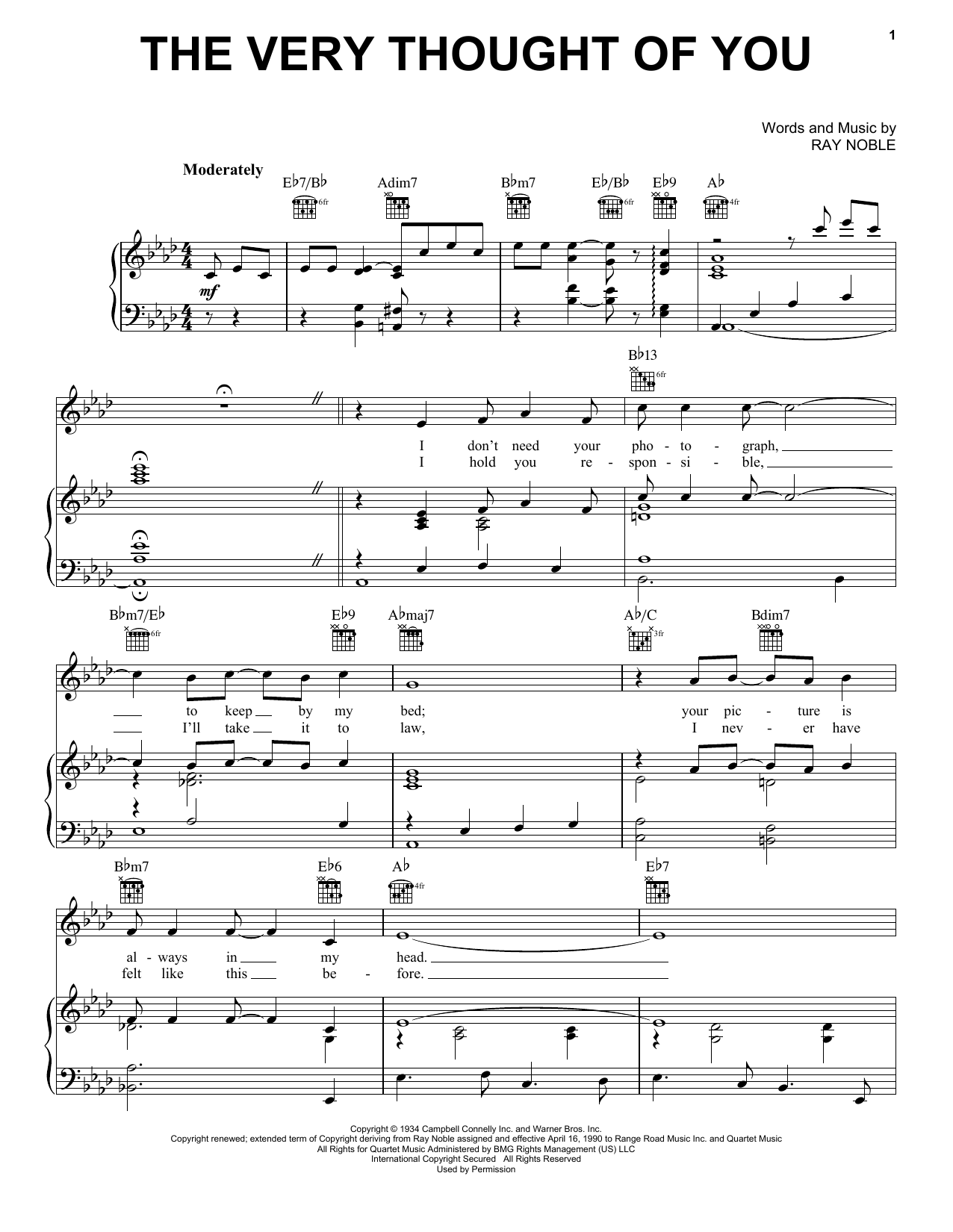 Learn to play Frank Sinatra The Very Thought Of You sheet music for Piano, Vocal & Guitar (Right-Hand Melody) in minutes. Frank Sinatra The Very Thought Of You sheet music notes and chords