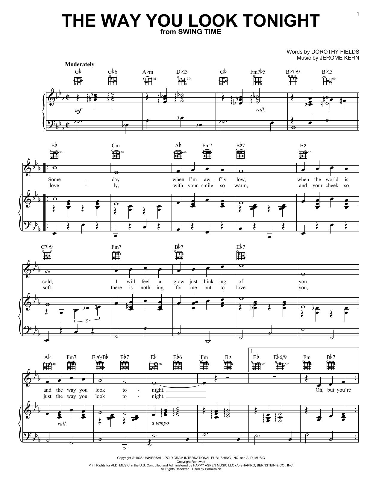 Learn to play Frank Sinatra The Way You Look Tonight sheet music for Drums Transcription in minutes. Frank Sinatra The Way You Look Tonight sheet music preview music notes and score for Drums Transcription including 1 page(s)