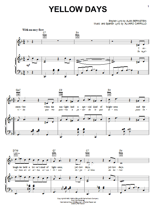 Learn to play Frank Sinatra Yellow Days sheet music for Real Book – Melody & Chords in minutes. Frank Sinatra Yellow Days sheet music preview music notes and score for Real Book – Melody & Chords including 1 page(s)