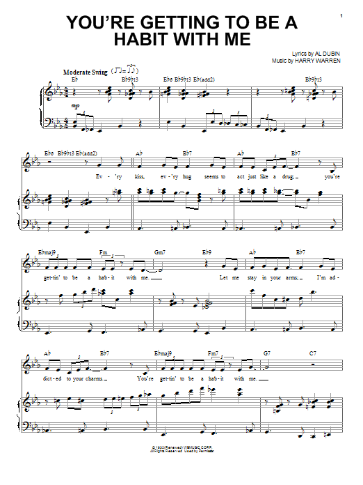 Learn to play Frank Sinatra You're Getting To Be A Habit With Me sheet music for Piano & Vocal in minutes. Frank Sinatra You're Getting To Be A Habit With Me sheet music preview music notes and score for Piano & Vocal including 5 page(s)