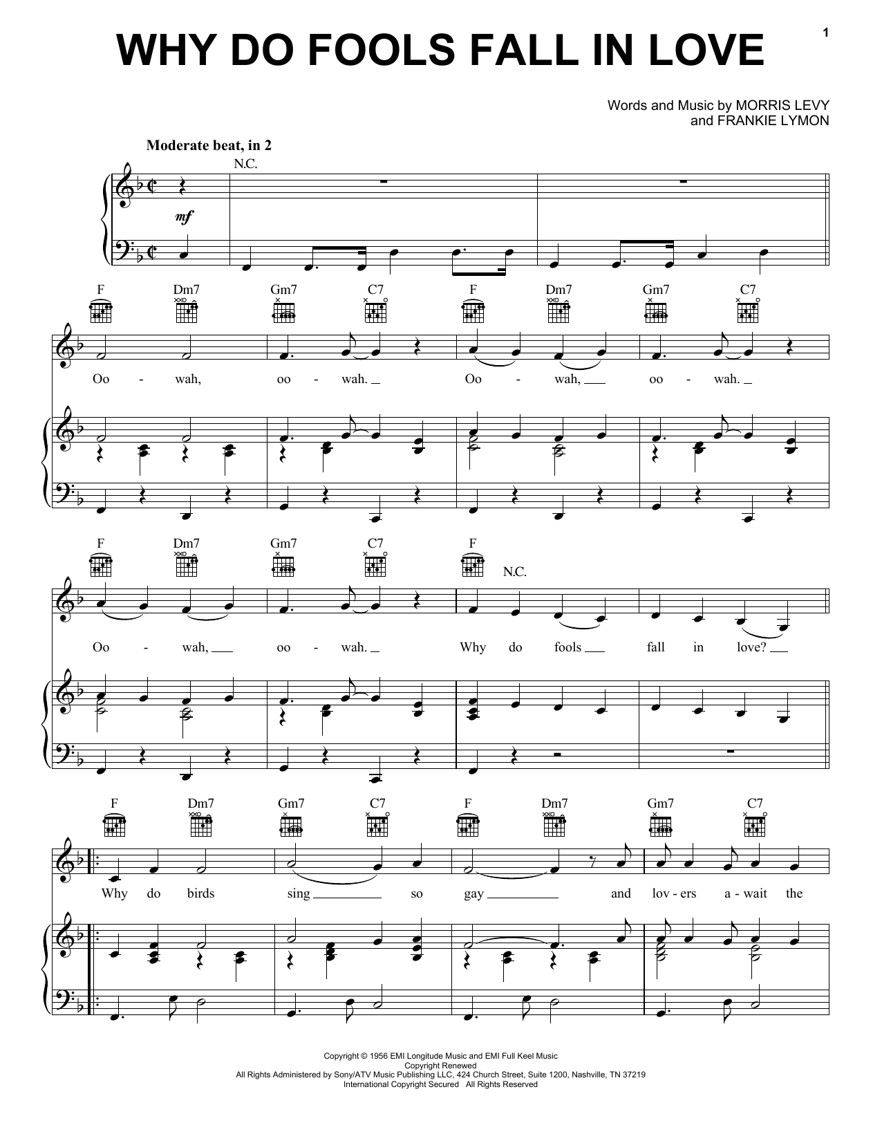 Learn to play Frankie Lymon & The Teenagers Why Do Fools Fall In Love sheet music for Easy Guitar in minutes. Frankie Lymon & The Teenagers Why Do Fools Fall In Love sheet music notes and chords