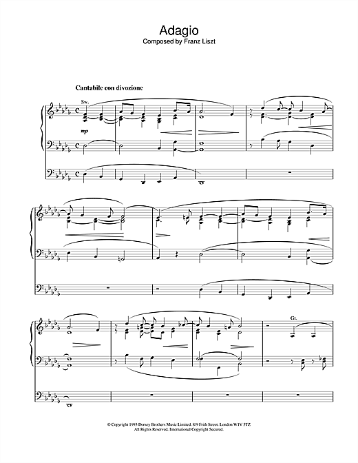 Learn to play Franz Liszt Adagio sheet music for Organ in minutes. Franz Liszt Adagio sheet music notes and chords