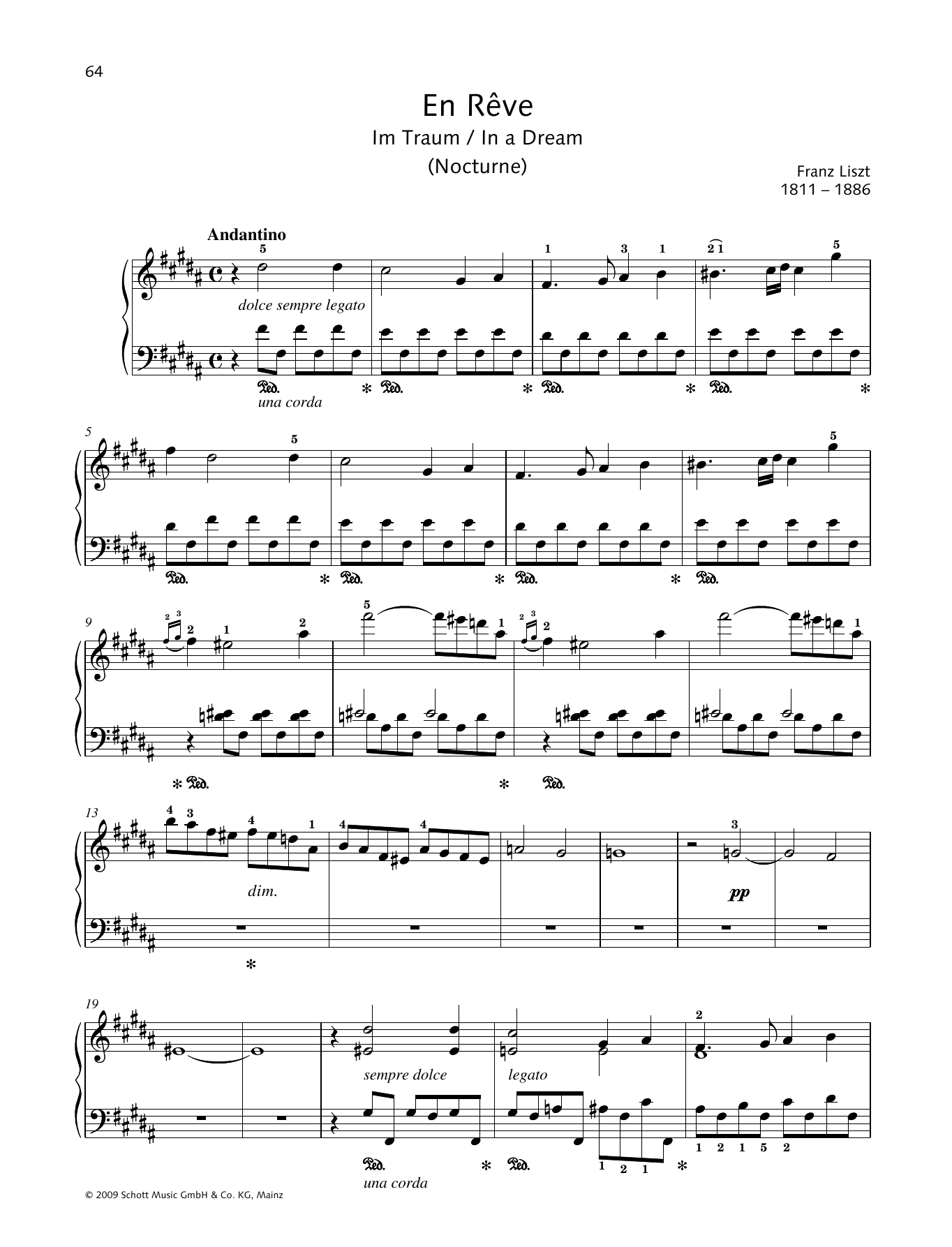Learn to play Franz Liszt In a Dream sheet music for Piano Solo in minutes. Franz Liszt In a Dream sheet music preview music notes and score for Piano Solo including 2 page(s)