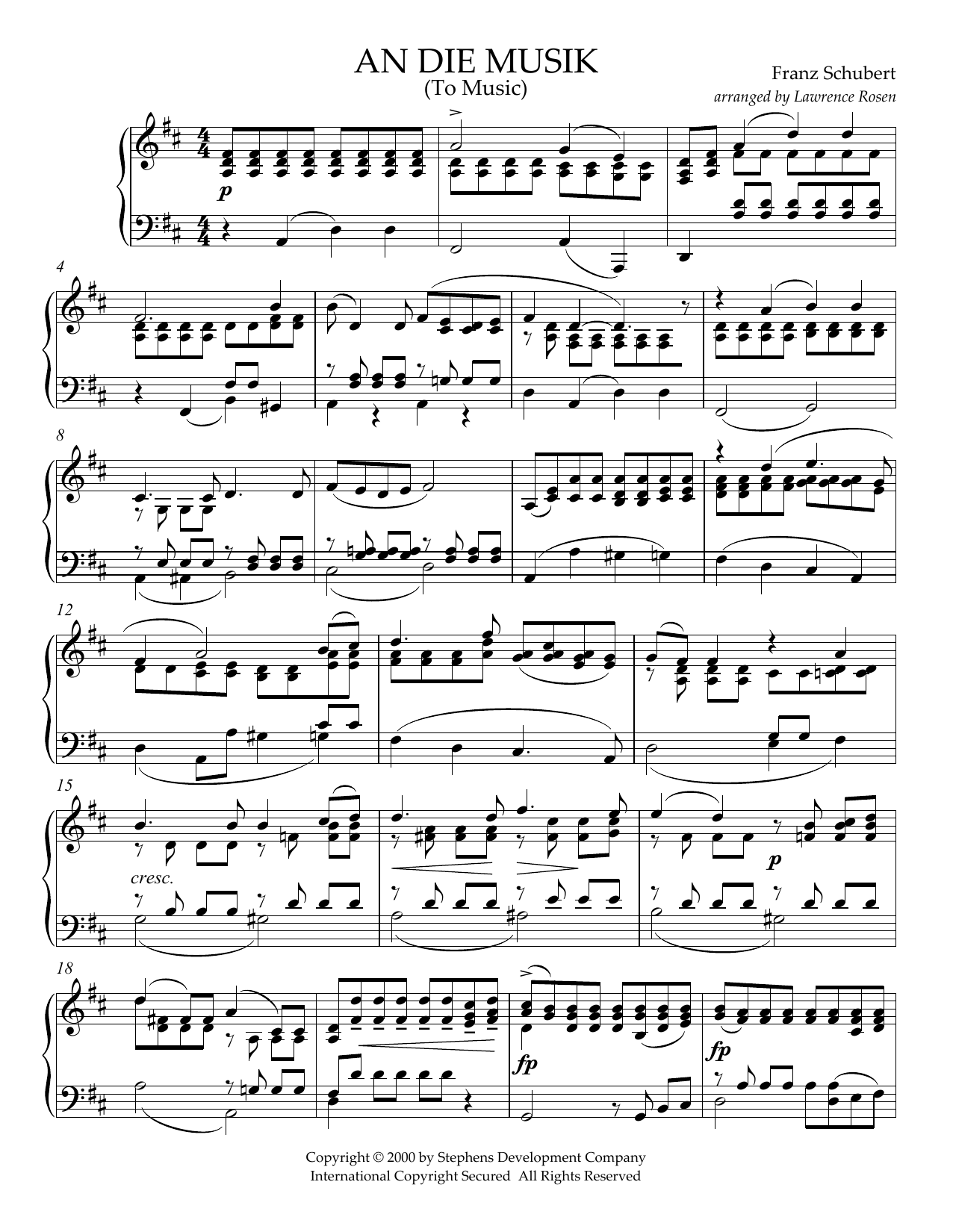 Learn to play Franz Schubert An Die Musik (To Music) sheet music for Piano in minutes. Franz Schubert An Die Musik (To Music) sheet music notes and chords