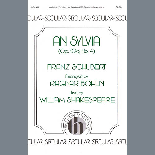 Franz Schubert An Sylvia (op. 106, No. 4) (arr. Ragnar Bohlin) pictures Franz Schubert An Sylvia (op. 106, No. 4) (arr. Ragnar Bohlin) profile picture
