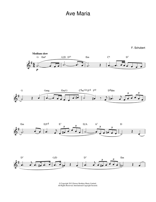 Learn to play Franz Schubert Ave Maria sheet music for Woodwind Solo in minutes. Franz Schubert Ave Maria sheet music preview music notes and score for Woodwind Solo including 3 page(s)