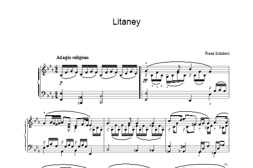 Learn to play Franz Schubert Litaney sheet music for Piano in minutes. Franz Schubert Litaney sheet music preview music notes and score for Piano including 2 page(s)
