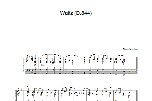 Learn to play Franz Schubert Waltz In G Major, D.844 sheet music for Piano in minutes. Franz Schubert Waltz In G Major, D.844 sheet music preview music notes and score for Piano including 2 page(s)