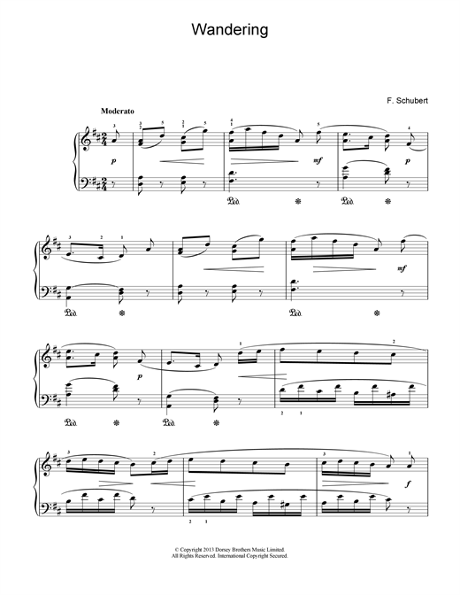 Learn to play Franz Schubert Wandering sheet music for Piano in minutes. Franz Schubert Wandering sheet music notes and chords