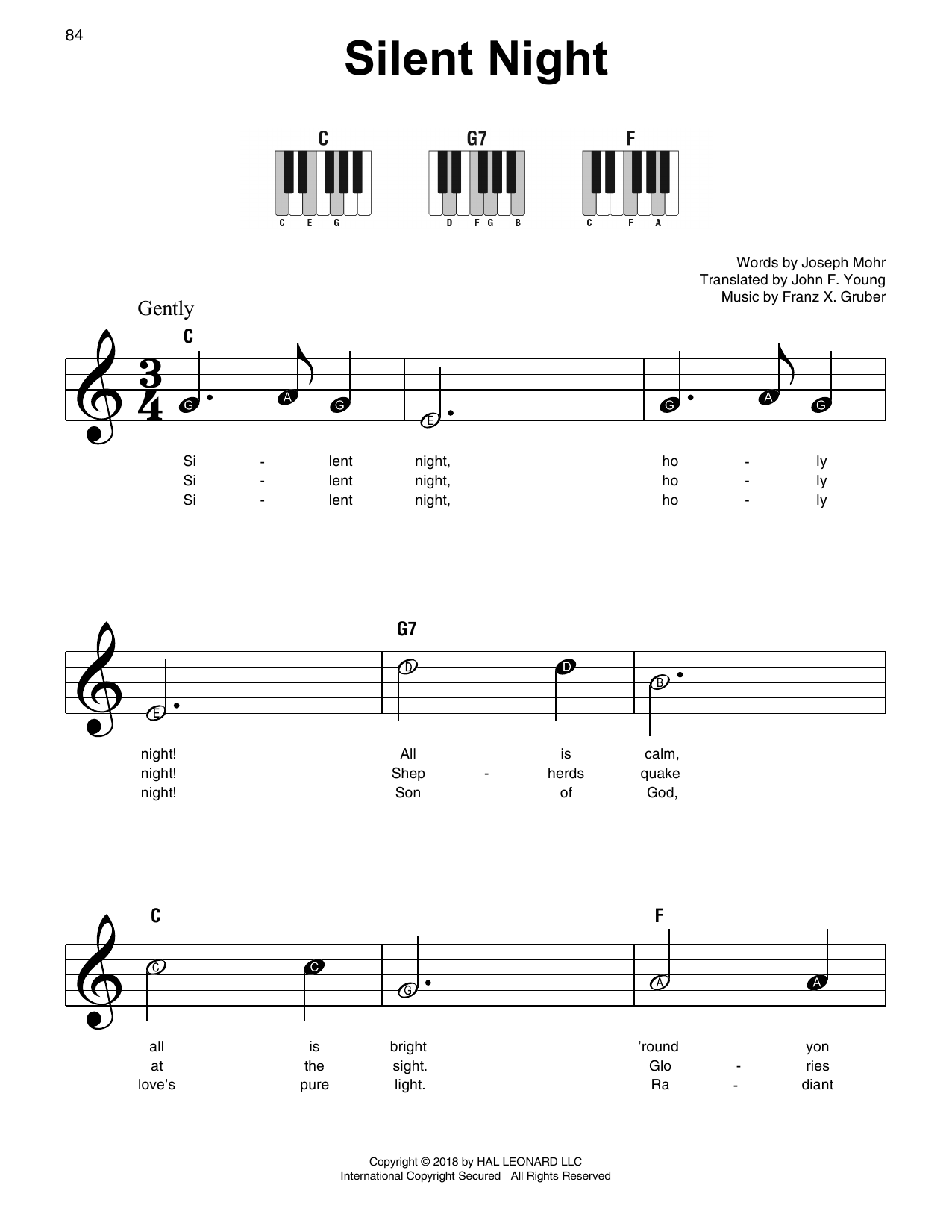 Learn to play Franz X. Gruber Silent Night sheet music for E-Z Play Today in minutes. Franz X. Gruber Silent Night sheet music preview music notes and score for E-Z Play Today including 2 page(s)