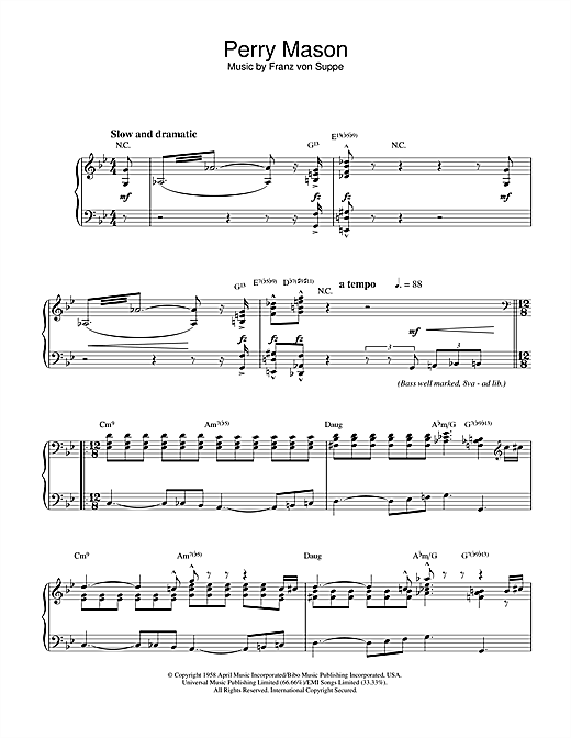 Learn to play Fred Steiner Theme from Perry Mason sheet music for Piano in minutes. Fred Steiner Theme from Perry Mason sheet music notes and chords