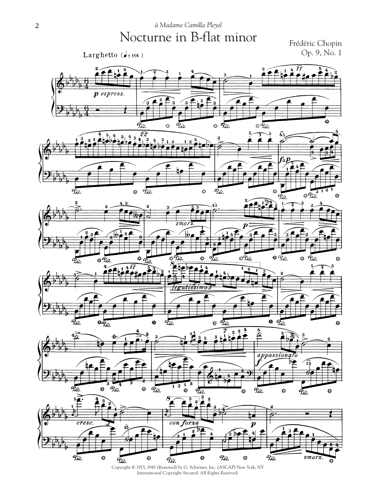 Frederic Chopin Nocturne, Op. 9, No. 1 sheet music, chords, lyrics - Printable PDF for Piano Solo