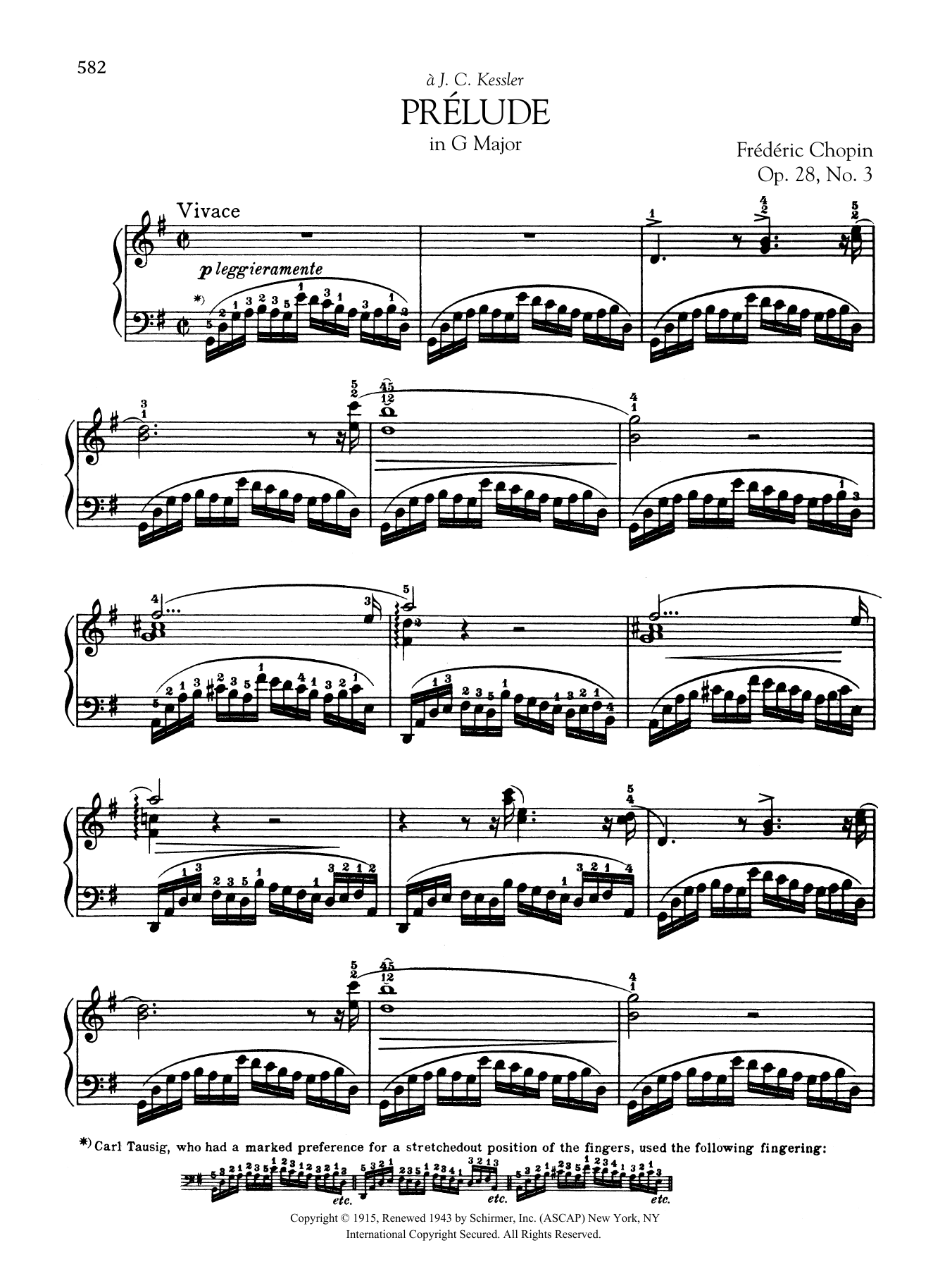 Frédéric Chopin Prélude in G Major, Op. 28, No. 3 sheet music, chords, lyrics - Printable PDF for Piano Solo