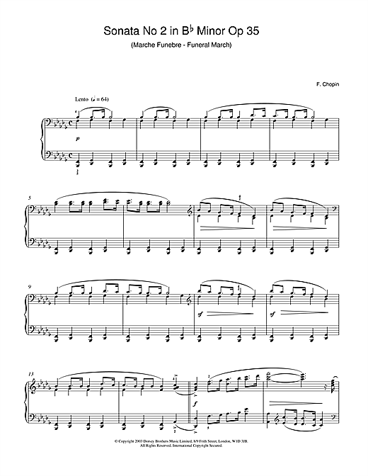 Learn to play Frederic Chopin Sonata No.2 in B Flat Minor Op 35 (Funeral March) sheet music for Piano in minutes. Frederic Chopin Sonata No.2 in B Flat Minor Op 35 (Funeral March) sheet music notes and chords