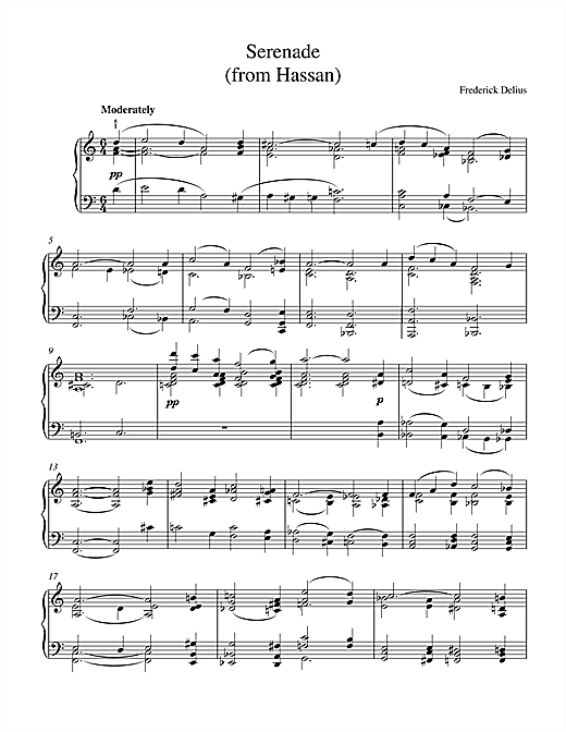 Learn to play Frederick Delius Serenade From Hassan sheet music for Piano in minutes. Frederick Delius Serenade From Hassan sheet music notes and chords