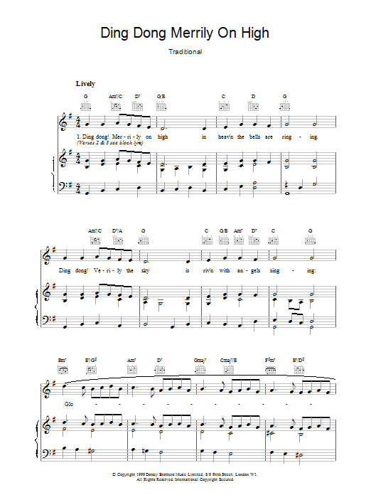 Learn to play Christmas Carol Ding Dong! Merrily On High sheet music for Piano in minutes. Christmas Carol Ding Dong! Merrily On High sheet music preview music notes and score for Piano including 2 page(s)