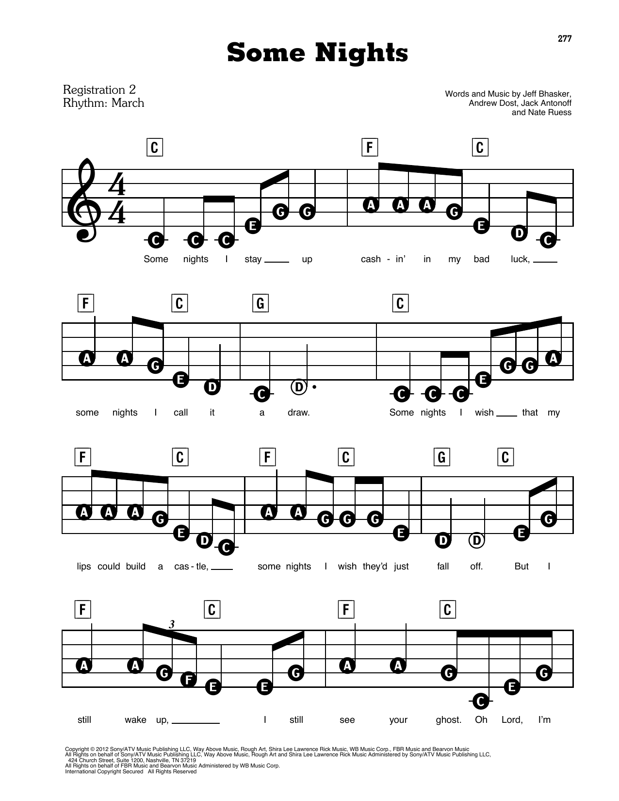 Learn to play fun. Some Nights (feat. Janelle Monae) sheet music for E-Z Play Today in minutes. fun. Some Nights (feat. Janelle Monae) sheet music preview music notes and score for E-Z Play Today including 7 page(s)