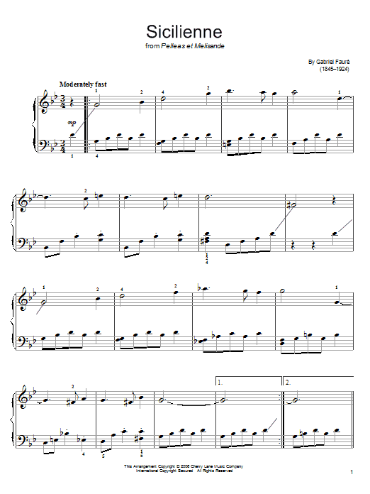 Learn to play Gabriel Fauré Sicilienne sheet music for String Solo in minutes. Gabriel Fauré Sicilienne sheet music preview music notes and score for String Solo including 8 page(s)
