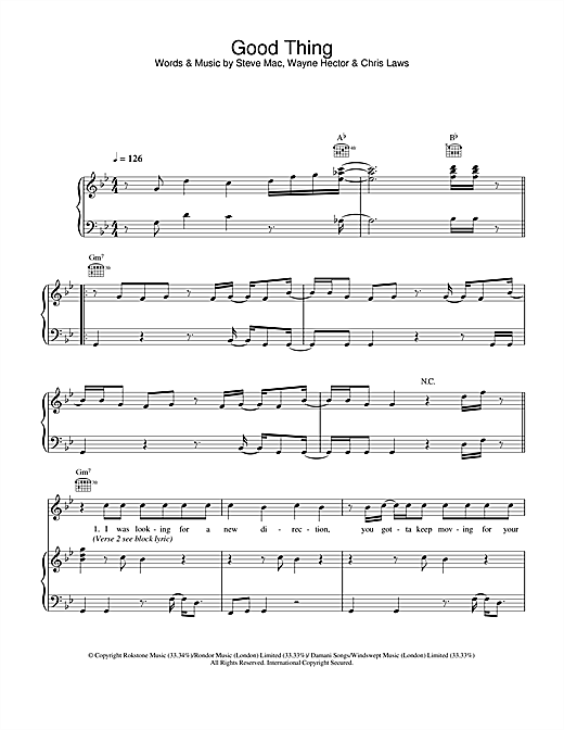 Learn to play Gareth Gates Good Thing sheet music for Piano, Vocal & Guitar in minutes. Gareth Gates Good Thing sheet music notes and chords