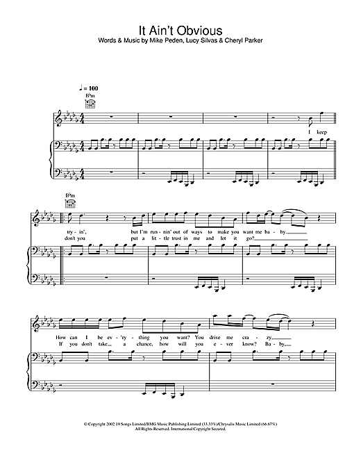 Learn to play Gareth Gates It Ain't Obvious sheet music for Piano, Vocal & Guitar (Right-Hand Melody) in minutes. Gareth Gates It Ain't Obvious sheet music notes and chords