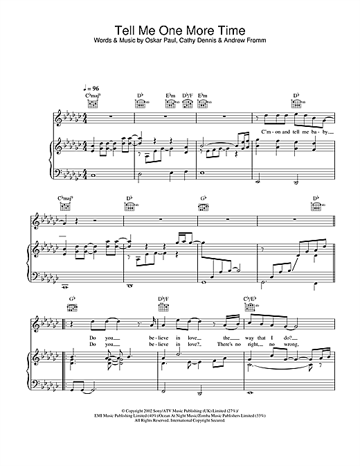 Learn to play Gareth Gates Tell Me One More Time sheet music for Piano, Vocal & Guitar in minutes. Gareth Gates Tell Me One More Time sheet music notes and chords