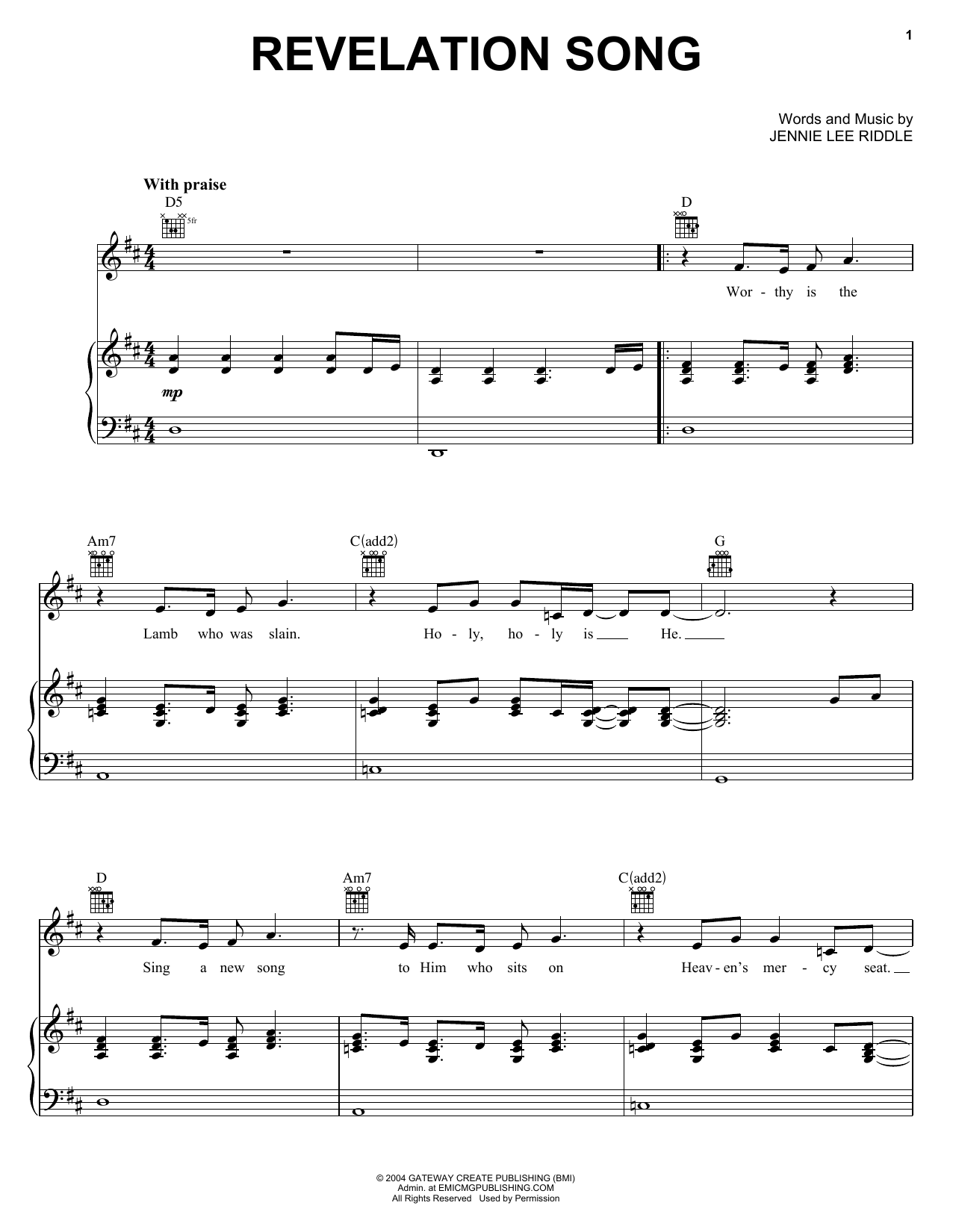 Learn to play Gateway Worship Revelation Song sheet music for Piano (Big Notes) in minutes. Gateway Worship Revelation Song sheet music notes and chords