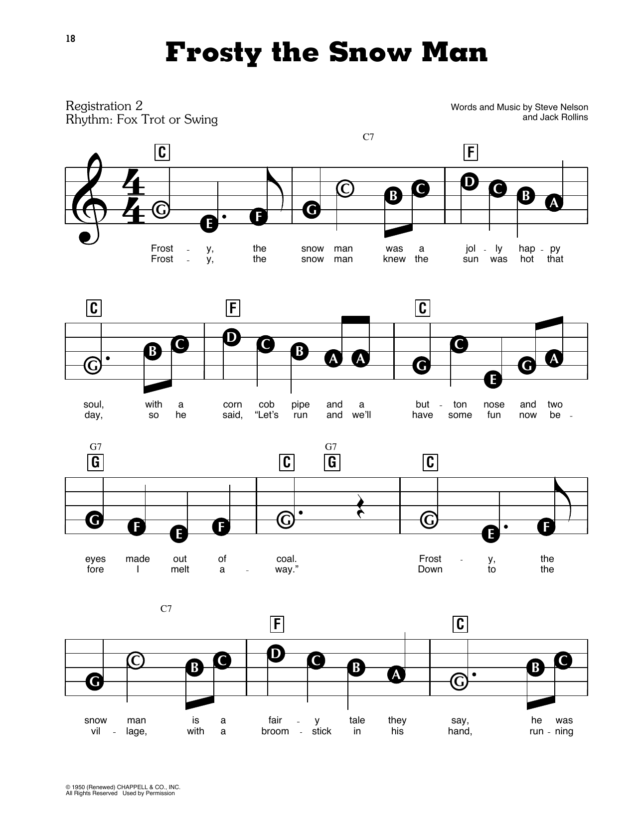 Learn to play Gene Autry Frosty The Snow Man sheet music for E-Z Play Today in minutes. Gene Autry Frosty The Snow Man sheet music preview music notes and score for E-Z Play Today including 3 page(s)