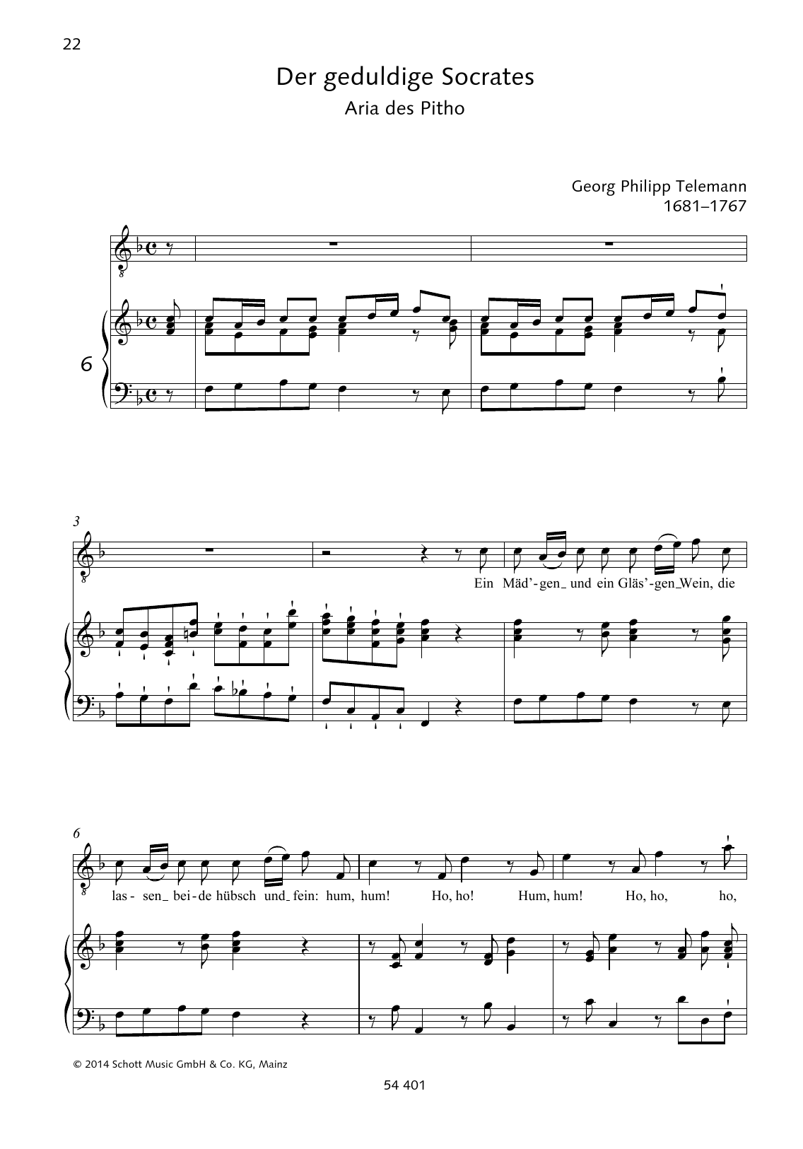 Learn to play Georg Philipp Telemann Ein Mäd'gen und ein Gläs'gen Wein sheet music for Piano & Vocal in minutes. Georg Philipp Telemann Ein Mäd'gen und ein Gläs'gen Wein sheet music preview music notes and score for Piano & Vocal including 2 page(s)