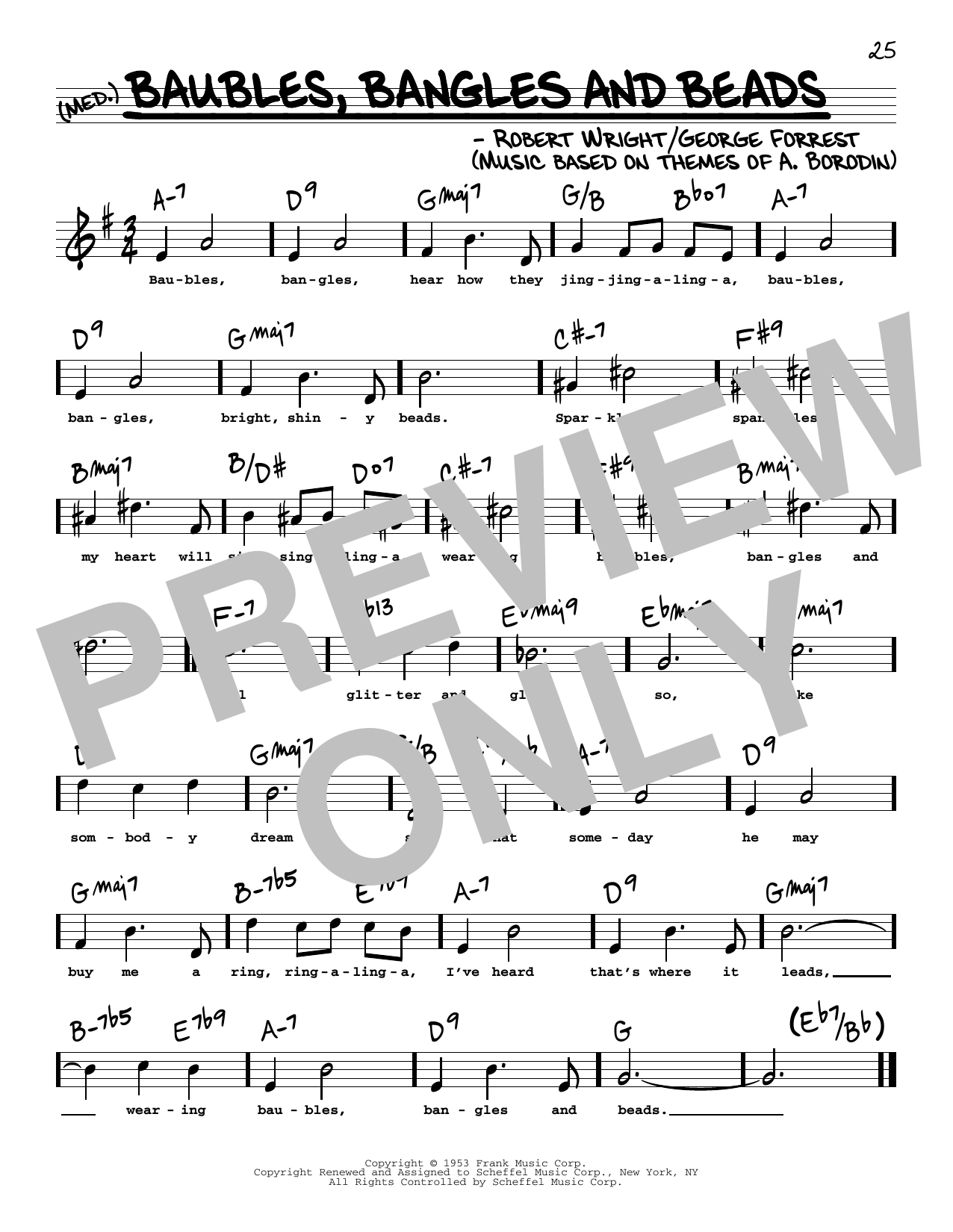 Learn to play George Forrest Baubles, Bangles And Beads (High Voice) (from Kismet) sheet music for Real Book – Melody, Lyrics & Chords in minutes. George Forrest Baubles, Bangles And Beads (High Voice) (from Kismet) sheet music preview music notes and score for Real Book – Melody, Lyrics & Chords including 1 page(s)