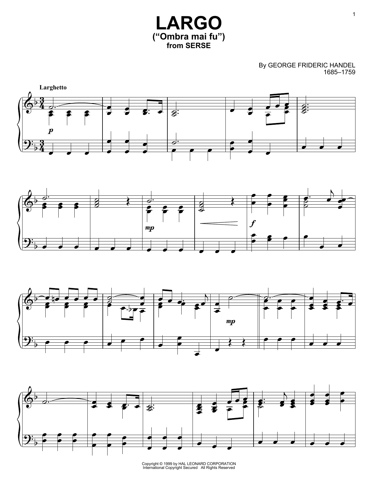 Learn to play George Frideric Handel Largo sheet music for Brass Solo in minutes. George Frideric Handel Largo sheet music preview music notes and score for Brass Solo including 3 page(s)
