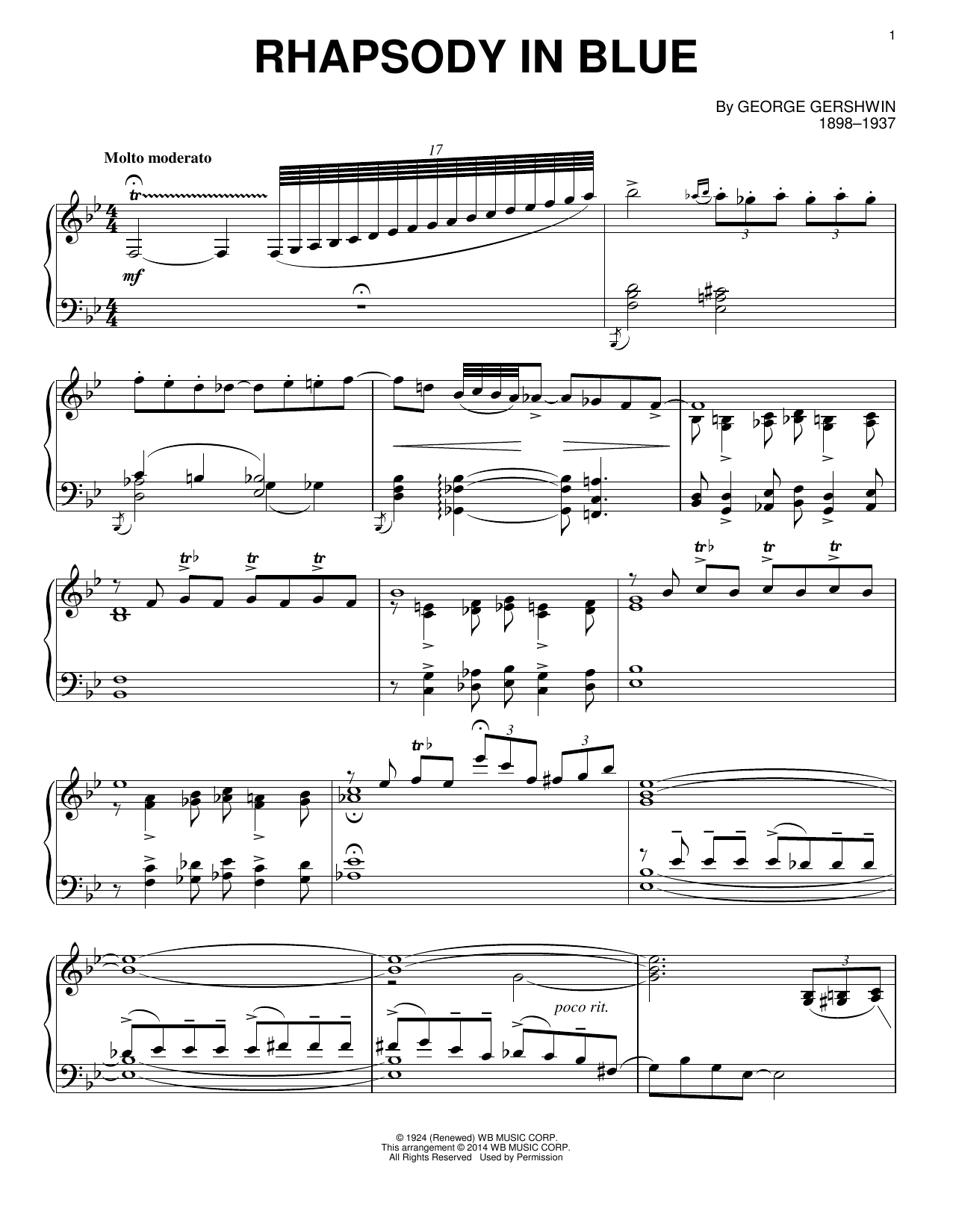 Learn to play George Gershwin Rhapsody In Blue sheet music for Piano in minutes. George Gershwin Rhapsody In Blue sheet music notes and chords