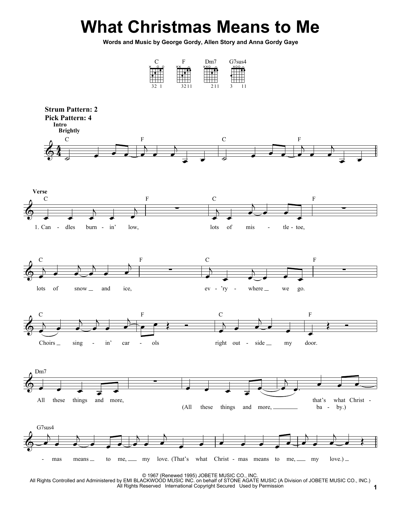 Learn to play Stevie Wonder What Christmas Means To Me sheet music for Easy Guitar in minutes. Stevie Wonder What Christmas Means To Me sheet music notes and chords