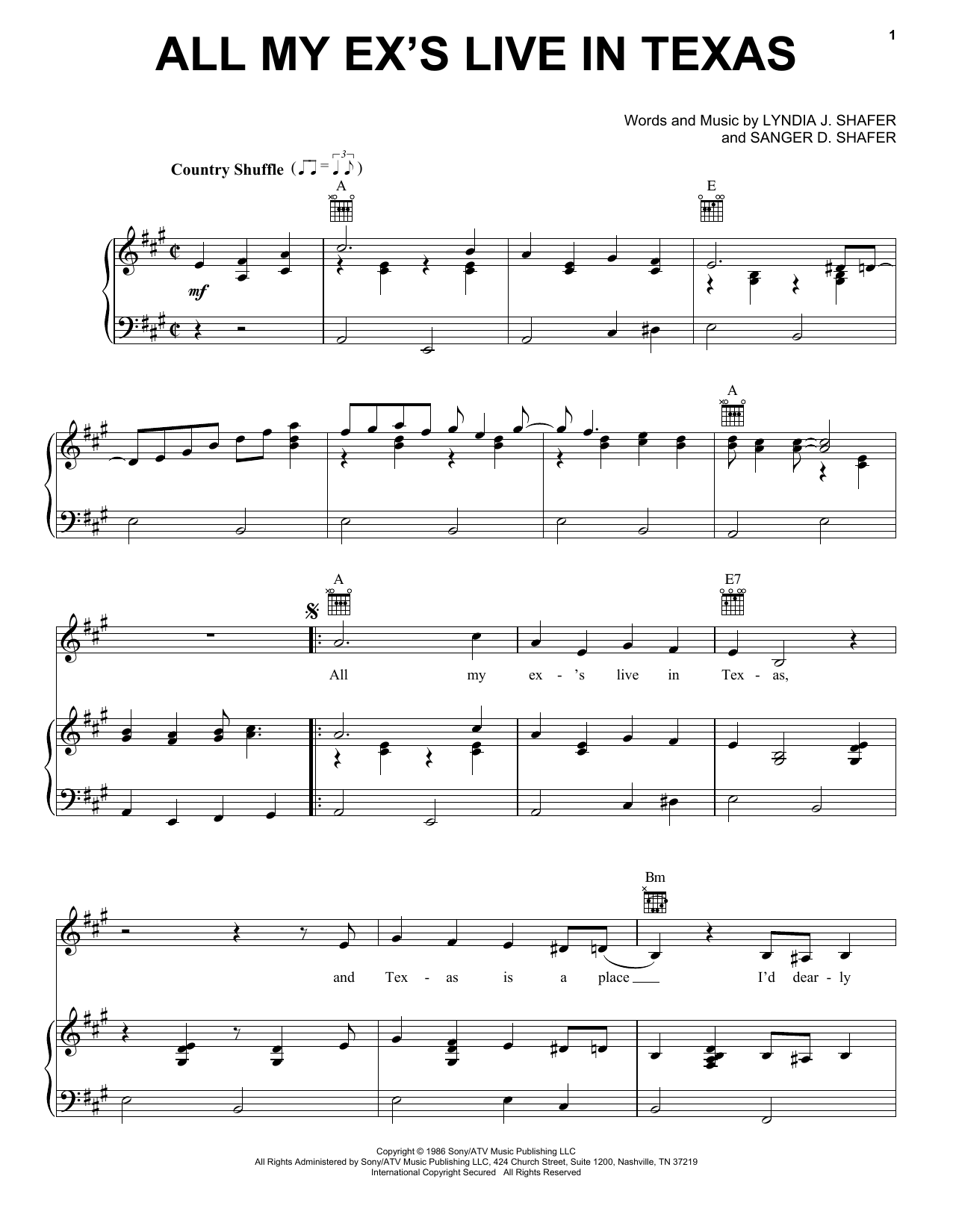 Learn to play George Strait All My Ex's Live In Texas sheet music for Easy Guitar in minutes. George Strait All My Ex's Live In Texas sheet music preview music notes and score for Easy Guitar including 2 page(s)